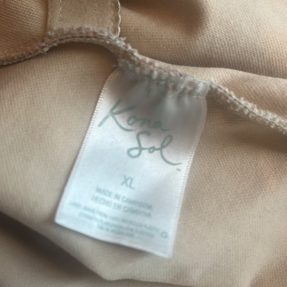 Kona Sol Blue and Pink Tropical One Piece Swimsuit size XL preowned - Picture 7 of 8